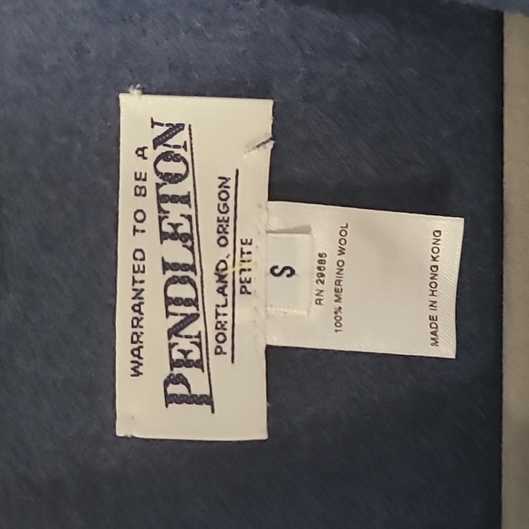 VTG Pendleton Open Front Merino Jacket Sz S Petite Outdoor Winter Essential - Picture 3 of 5